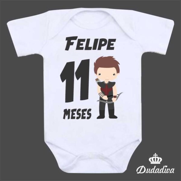 Kit Mesversário Super Heróis - 12 Bodies Personalizados - Image 12