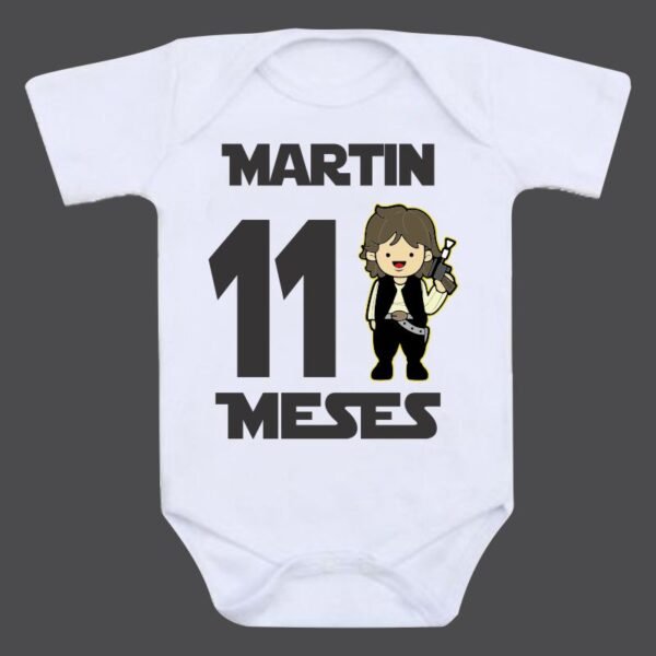 Kit Mesversário Star Wars com Nome do bebê - 12 bodies - Image 12