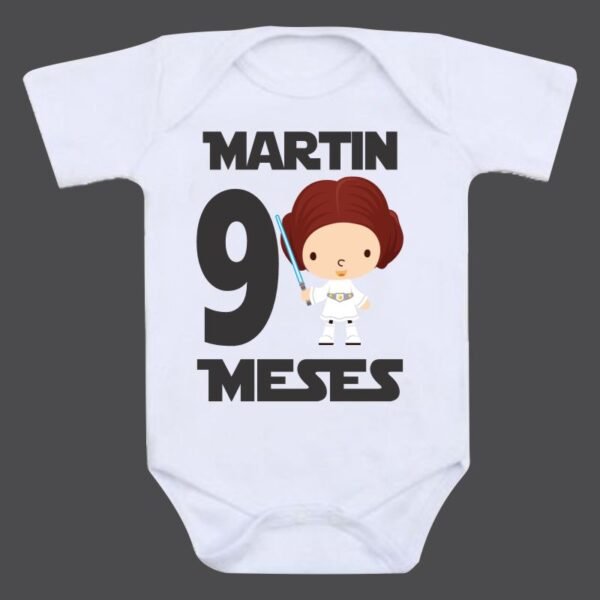 Kit Mesversário Star Wars com Nome do bebê - 12 bodies - Image 10